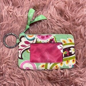 Vera Bradley Floral ID Holder Keychain